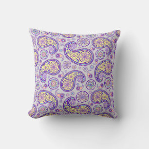 Paisley Paarse Patroon Kussen