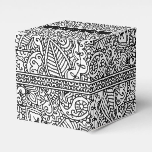 Paisley Passion - Black (Henna) Bedankdoosjes (Voorkant Zijde)
