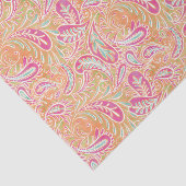 Paisley Pastel Pink Peach Aqua Green Tissuepapier (Detail)