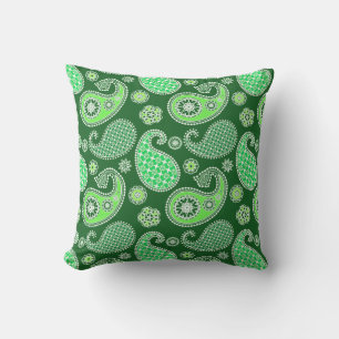 Paisley-patroon, Emerald en Jade Green Buitenkussen