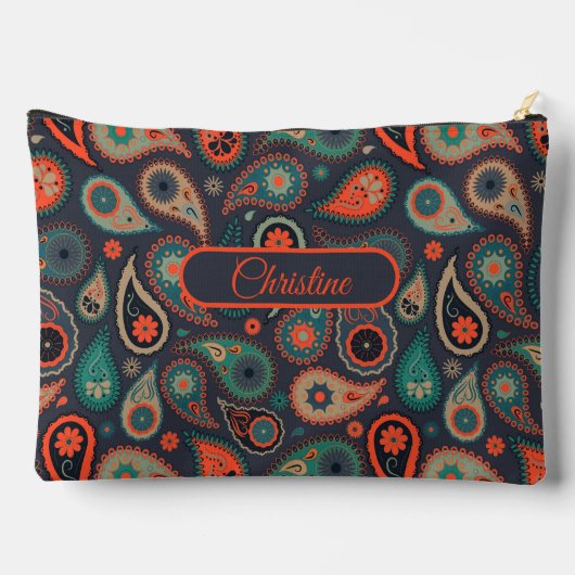 Paisley patroon en aangepaste naam etui (Achterkant)