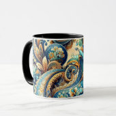 Paisley-patroon in blues mok (Voorkant links)