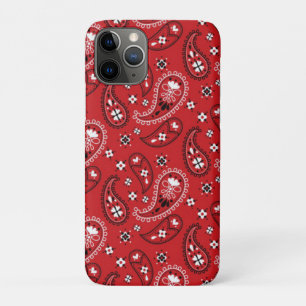 Paisley Patroon met rode achtergrond-23214 iPhone 11 Pro Hoesje