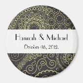 Paisley-patroon, Perzische Paisley, Boteh, Trouwen Magneet (Voorkant)