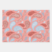 Paisley patroon set van 3 cadeaupakpapier inpakpapier vel (Voorkant 2)