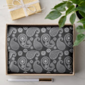 Paisley-patroon, zwart en wit tissuepapier (Geschenk)
