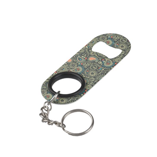 Paisley Pattern 3 Sleutelhanger Flessenopener (Achterkant Gekanteld)