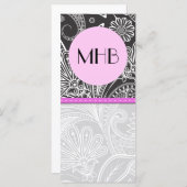 Paisley Pattern, Black and White, Monogram (Voorkant / Achterkant)