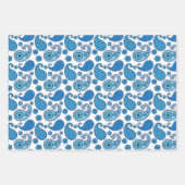 Paisley Pattern, Blauwe tinten Inpakpapier Vel (Voorkant 3)
