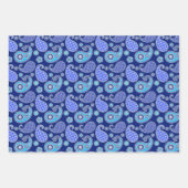 Paisley Pattern, Blauwe tinten Inpakpapier Vel (Voorkant 2)