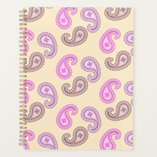 Paisley Pattern Boho Standard Size Planner (Voorkant)