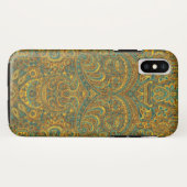Paisley Pattern Brown 7 Green Tones Case-Mate iPhone Case (Achterkant (horizontaal))