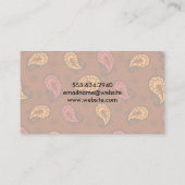 Paisley Pattern | Fotograaf Visitekaartje (Achterkant)