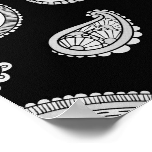 Paisley Pattern - Gray Poster (Hoek)