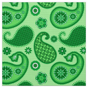 Paisley Pattern, Jade and Emerald Green Stof