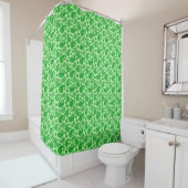 Paisley Pattern, Limoen and Emerald Green Douchegordijn (In situ)