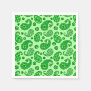 Paisley Pattern, Limoen and Emerald Green Servet