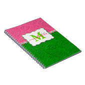 Paisley Pattern Monogram Notitieboek (Rechterzijde)