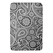 Paisley Pattern, Persian Paisley, Black and White Badmat (Voorkant Verticaal)