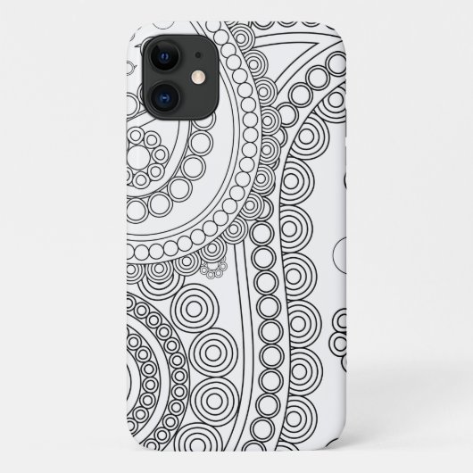 Paisley Pattern, Persian Paisley, Black and White Case-Mate iPhone Case (Achterkant)