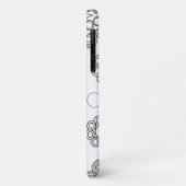 Paisley Pattern, Persian Paisley, Black and White Case-Mate iPhone Case (Achterkant/links)