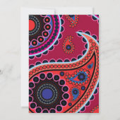 Paisley Pattern, Persian Paisley, Boteh, Wedding Kaart (Achterkant)