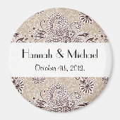 Paisley Pattern, Persian Paisley, Boteh, Wedding Magneet (Voorkant)