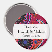 Paisley Pattern, Persian Paisley, Boteh, Wedding Magneet (Voorkant / Achterkant)