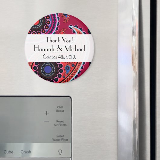 Paisley Pattern, Persian Paisley, Boteh, Wedding Magneet (Insitu (Koelkast))