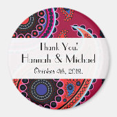 Paisley Pattern, Persian Paisley, Boteh, Wedding Magneet (Voorkant)