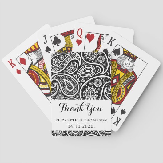 Paisley Pattern, Persian Paisley, Boteh, Wedding Pokerkaarten (Achterkant)