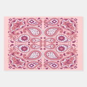  Paisley Pattern-schaduwen van roze witte ventilat Inpakpapier Vel (Voorkant 2)