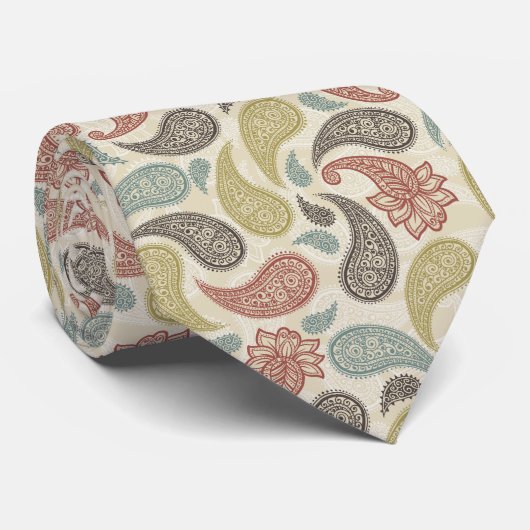 Paisley Pattern Stropdas (Opgerold)