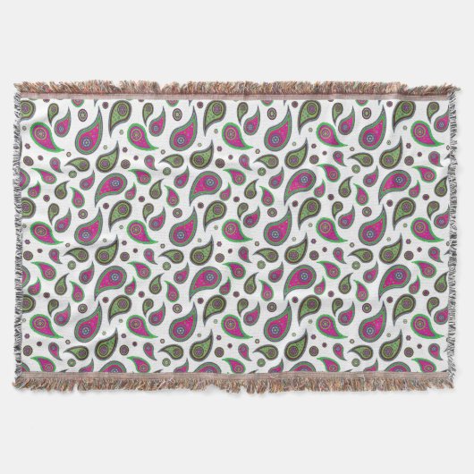Paisley Pattern Throw Blanket Deken (Voorkant)