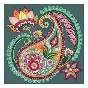 Paisley Patterning Foto Afdruk