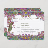 Paisley Peacock Colors RSVP (Voorkant / Achterkant)