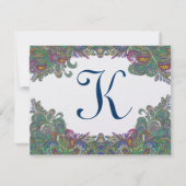 Paisley Peacock Colors RSVP (Achterkant)