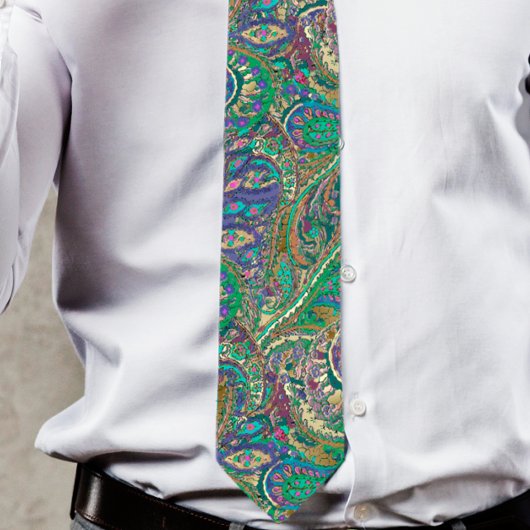 Paisley Peacock Colours Mariage Cravate