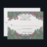 Paisley Peacock couleurs RSVP<br><div class="desc">Vintage Paisley Peacock Colors Mariage Invitations, cartes de réponse et plus Vintage Paisley Peacock Colors ou Fuchsia et Lime Paisley Faire-part de mariage -Paisley Peacock Colours Mariage Invitations, RSVP, Enregistrer la date et la direction ou les cartes de réception. Peacock Wedding Invitations Vintage Art Nouveau Peacock Bird Parade Mariage -voir...</div>