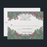 Paisley Peacock couleurs RSVP<br><div class="desc">Vintage Paisley Peacock Colors Mariage Invitations, cartes de réponse et plus Vintage Paisley Peacock Colors ou Fuchsia et Lime Paisley Faire-part de mariage -Paisley Peacock Colours Mariage Invitations, RSVP, Enregistrer la date et la direction ou les cartes de réception. Peacock Wedding Invitations Vintage Art Nouveau Peacock Bird Parade Mariage -voir...</div>