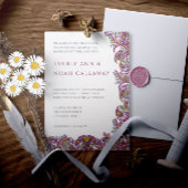 Paisley Peacock Faire-part de mariage