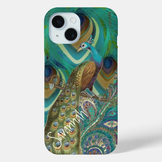  Paisley Peacock Feathers iPhone 5 Case-Mate iPhone Case (Achterkant)