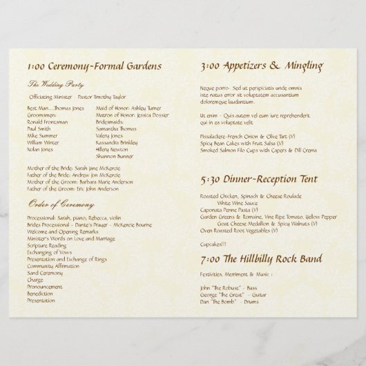  Paisley Peacock Red Wedding Programme (Achterkant)