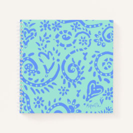 Paisley "Pip" 8,5 x 8,5 inch Spiral Notitieboek