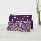 Paisley Plum Eggplant Limoen Wedding Invitation (Achterkant)