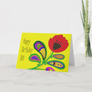 Paisley Poppy Kaart