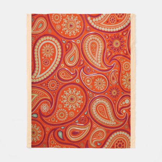 Paisley Print Fleece Blanket (Voorkant)