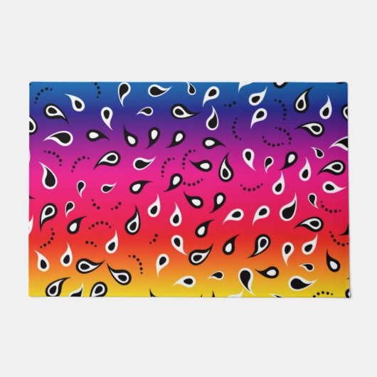 Paisley Rainbow Deurmat (Voorkant)