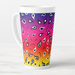 Paisley Rainbow Latte Mok