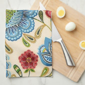 Paisley Retro Floral Indian Pattern Theedoek (Quarter Fold)